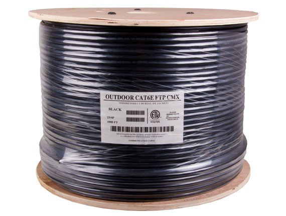 Cat6e 550MHZ UTP Solid Direct Burial Outdoor Bulk Ethernet Cable AllCables4U