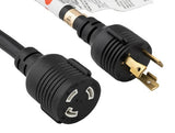 10AWG NEMA L5-30P To NEMA L5-30R Extension Power Cord AllCables4U