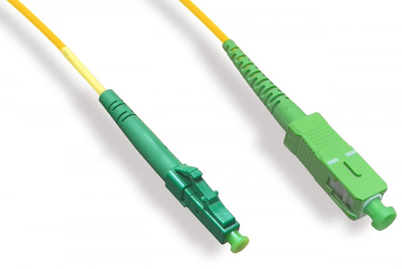 Simplex Single-Mode LC/APC To SC/APC 9 /125 Fiber Optic Cable AllCables4U