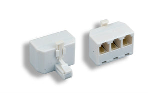 RJ11 6P4C 1 Line Male to 3 ╳ Female Modular T-Adapter AllCables4U