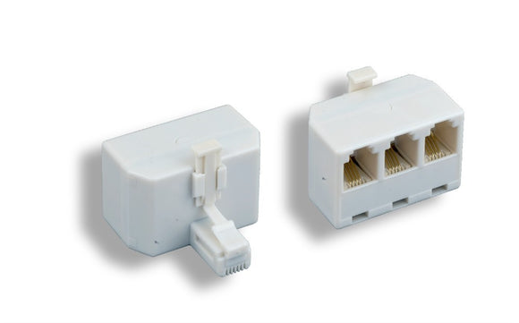 RJ11 6P4C 1 Line Male to 3 ╳ Female Modular T-Adapter AllCables4U