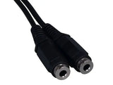 3.5mm Stereo Male to 2  3.5mm Stereo Female Audio Cable AllCables4U