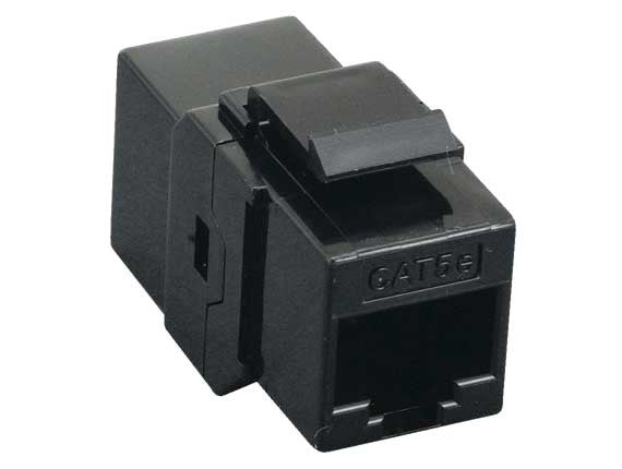 Black Color Cat5e Inline Coupler Keystone Jack AllCables4U