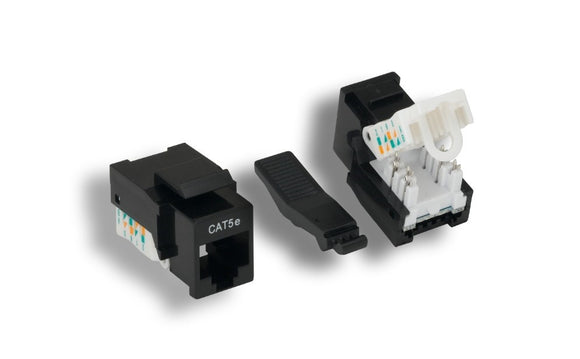 Black Color Cat5e Tool-Less Keystone Jack AllCables4U