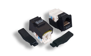 Black Color Cat6 Tool-Less Keystone Jack AllCables4U