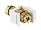 Black Ring Banana Female to Female Insert Module Keystone Jack AllCables4U