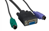 Super VGA M/F + PS/2 Keyboard & Mouse with Ferrite Premium 3 IN 1 KVM Cable AllCables4U