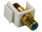 Blue Center RCA Female to Female Insert Module Keystone Jack AllCables4U