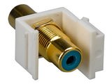 Blue Center RCA Female to Female Insert Module Keystone Jack AllCables4U