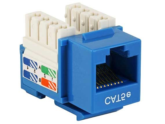Blue Color Cat5e 110 Type Punch Down Keystone Jack AllCables4U