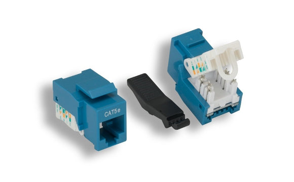 Blue Color Cat5e Tool-Less Keystone Jack AllCables4U