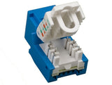 Blue Color Cat6 Tool-Less Keystone Jack AllCables4U