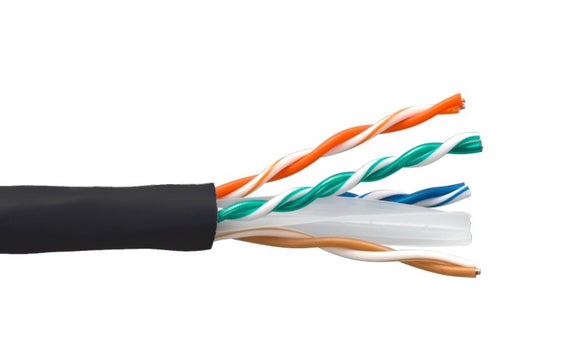 Black Color Cat6 550MHZ UTP Stranded Bulk Ethernet Cable AllCables4U