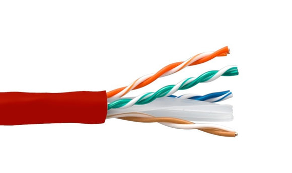 Red Color Cat6 550MHZ UTP Stranded Bulk Ethernet Cable AllCables4U