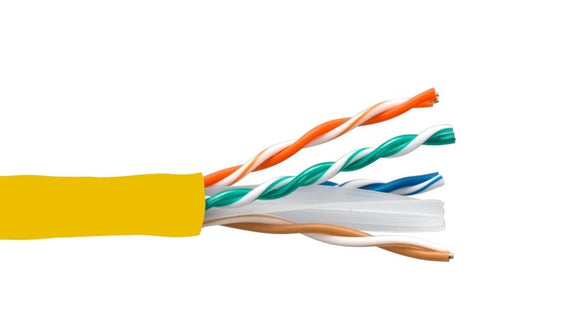 Yellow Color Cat6 550MHZ UTP Stranded Bulk Ethernet Cable AllCables4U