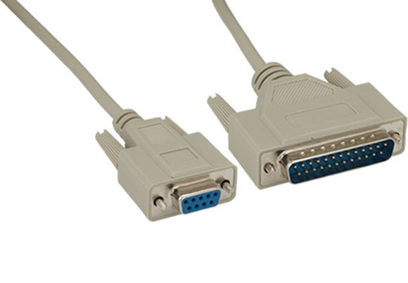 DB9 Female to DB25 Male HP Plotter/Laser Serial Printer Cable AllCables4U