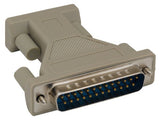 DB9 Male to DB25 Male AT Modem Adapter AllCables4U