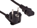 European Schuko CEE 7/7 Right Angle to IEC-60320-C13 Power Cord AllCables4U