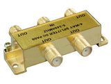 F-Type 4-Way Coaxial Cable Splitter AllCables4U