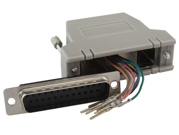 Gray Color DB25 Male to RJ45 Modular Adapter AllCables4U