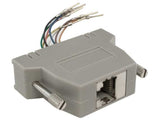 Gray Color DB25 Male to RJ45 Modular Adapter AllCables4U