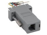Gray Color DB9 Male to RJ12 Modular Adapter AllCables4U