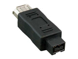IEEE-1394b 9-pin Male to 6-pin Female Adapter AllCables4U