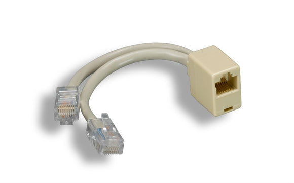 Cat5e Male ╳ 2 to Female Splitter AllCables4U