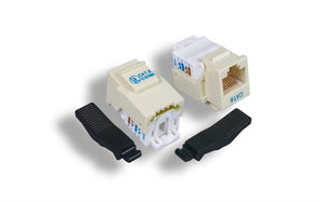 Ivory Color Cat6 Tool-Less Keystone Jack AllCables4U