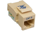 Ivory Color Cat6 Tool-Less Keystone Jack AllCables4U