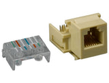 Ivory Color RJ12 Tool-Less Keystone Jack AllCables4U