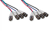 Premium 4 BNC Male to 4 BNC Male Component Video Cable AllCables4U