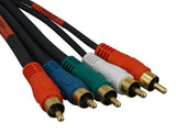 Premium 5 RCA Male to 5 RCA Male Component Video + Audio Cable AllCables4U