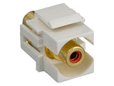Red Center RCA Female to Female Recessed Keystone Jack AllCables4U