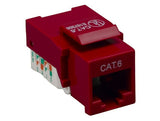 Red Color Cat6 Tool-Less Keystone Jack AllCables4U