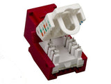 Red Color Cat6 Tool-Less Keystone Jack AllCables4U