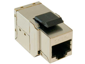 Silver Color Cat6a 10G Shielded Inline Coupler Keystone Jack AllCables4U