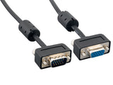 Slim SVGA HD15 Male to HD15 Female Monitor Cable With Ferrite AllCables4U