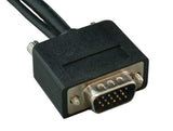 Slim SVGA HD15 Male to HD15 Male Monitor Cable With 3.5mm Stereo Audio AllCables4U