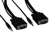 SVGA HD15 Male to HD15 Male Monitor Cable With 3.5mm Stereo Audio AllCables4U