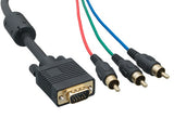 Standard VGA HD15 Male to 3 ╳ RCA Male Component Video Cable AllCables4U