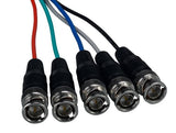 Standard VGA HD15 Male to 5 ╳ BNC Male Monitor Cable With Ferrite AllCables4U