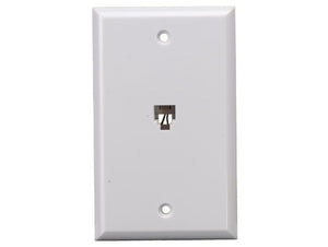1-Port Wall Plate With 6P4C Jack AllCables4U