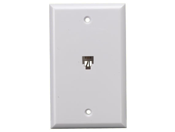 1-Port Wall Plate With 6P4C Jack AllCables4U
