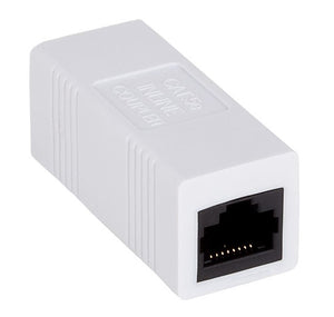 White Color Cat5e Female to Female Modular Inline Coupler AllCables4U