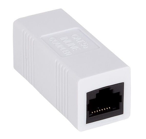 White Color Cat5e Female to Female Modular Inline Coupler AllCables4U