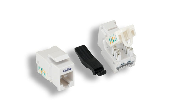 White Color Cat5e Tool-Less Keystone Jack AllCables4U