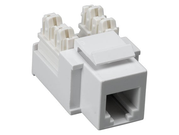 White Color RJ12 110 Type Punch Down Keystone Jack AllCables4U