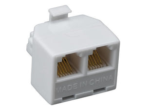 RJ12 6P/6C Male to 2 x Female Modular T-Adapter AllCables4U