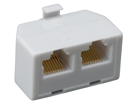RJ45 8P/8C Male to 2 x Female Modular T-Adapter AllCables4U